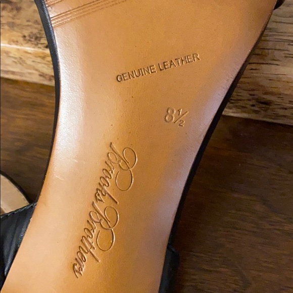 Brooks Brothers black leather high heel sandal 8.5 - Picture 6 of 6